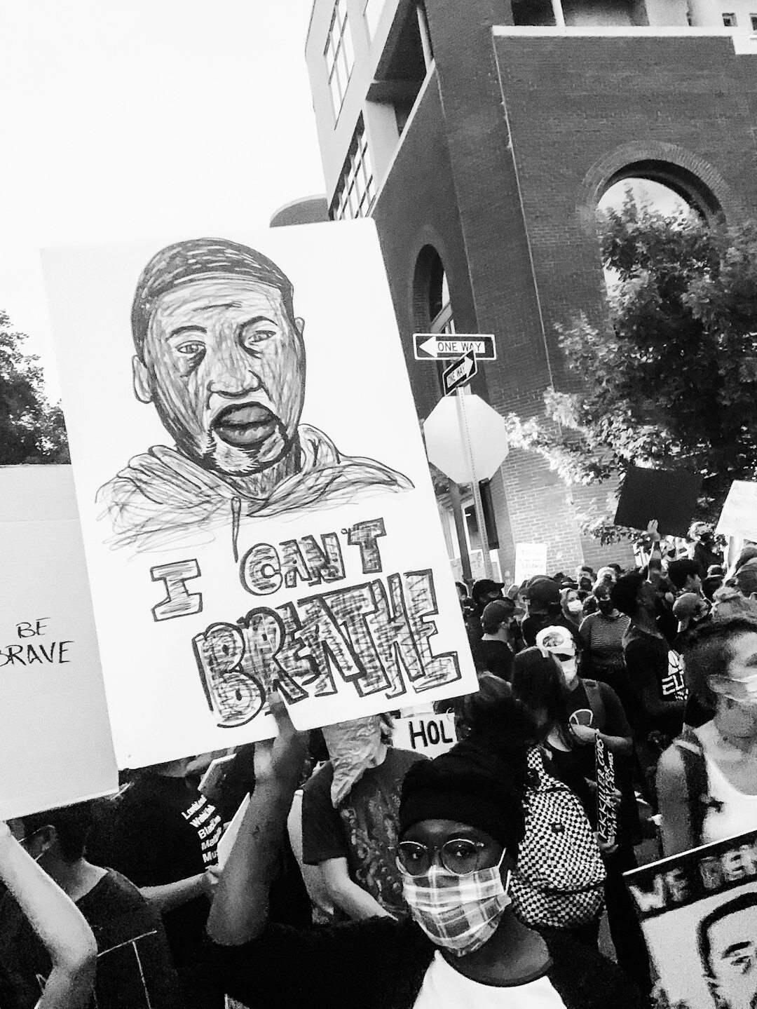 celebrity at protest