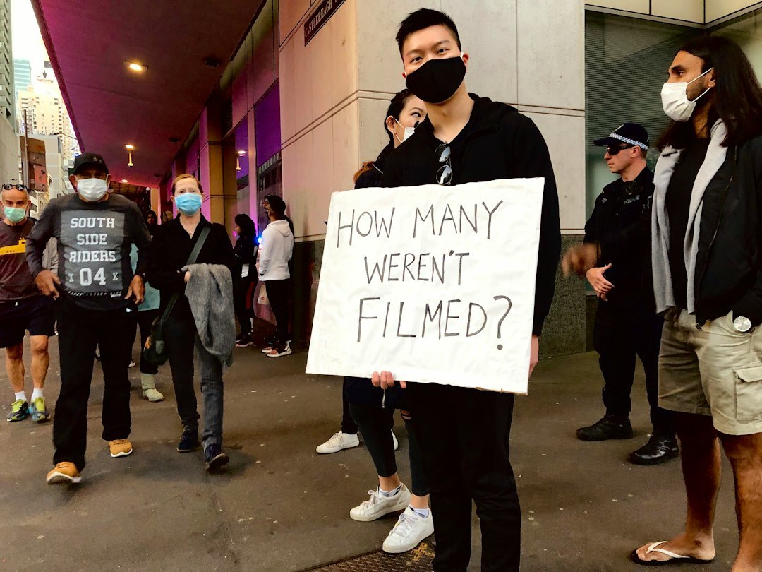 celebrity at protest